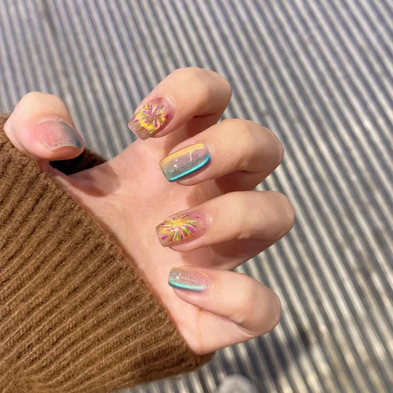 Ombre Press-On Nails with Glossy Finish Stornfield