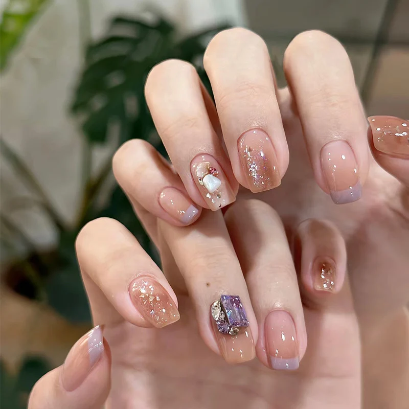 Ombre Press-On Nails with Glossy Finish Stornfield