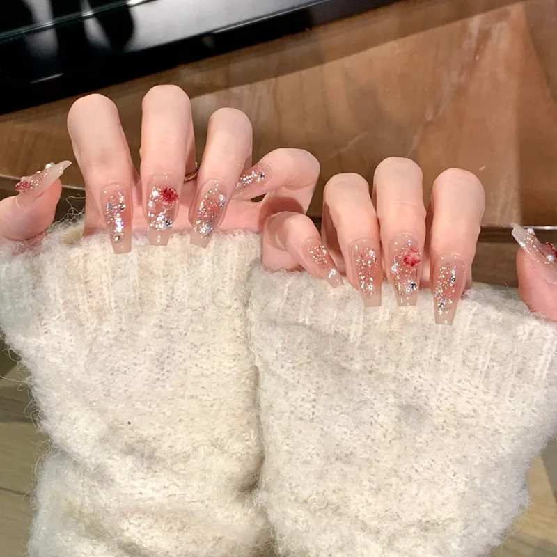 Ombre Press-On Nails with Glossy Finish Stornfield