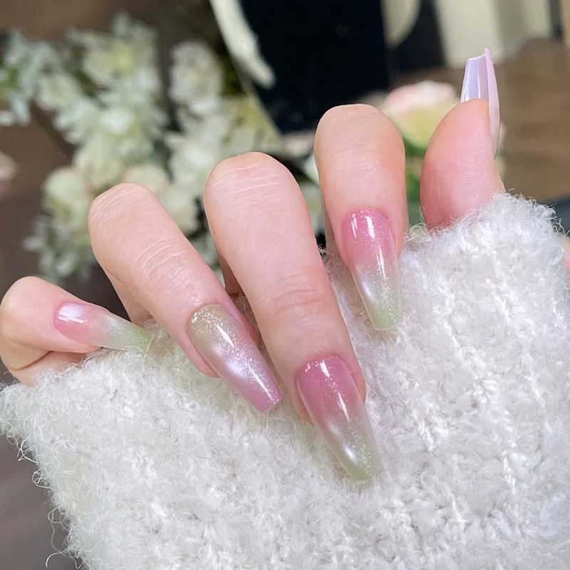 Ombre Press-On Nails with Glitter Finish Stornfield