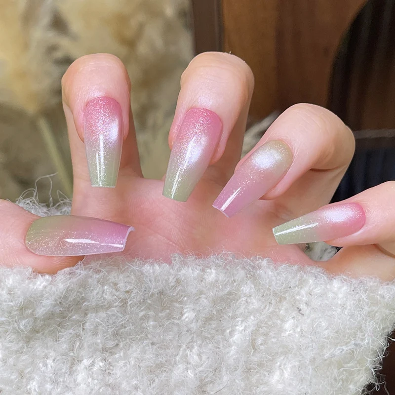 Ombre Press-On Nails with Glitter Finish Stornfield