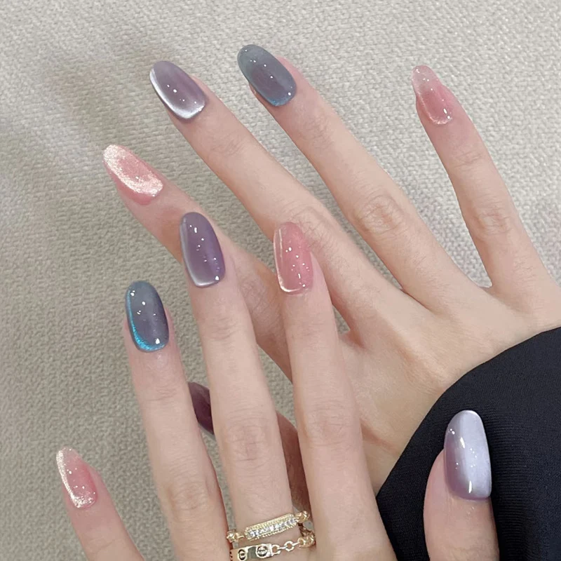 Ombre Gradient Glossy Press-On Nails Stornfield