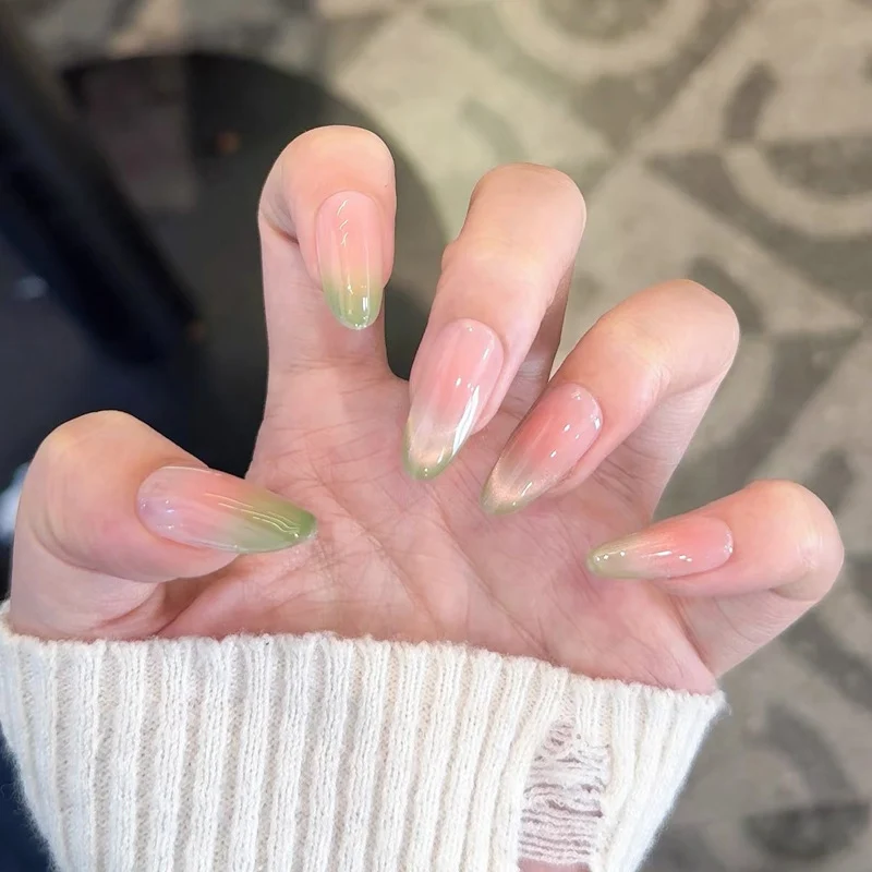 Ombre Almond-Shaped Press-On Nails Stornfield