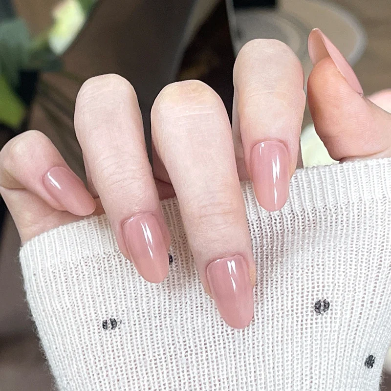 Natural Glossy Press-On Nail Set Stornfield