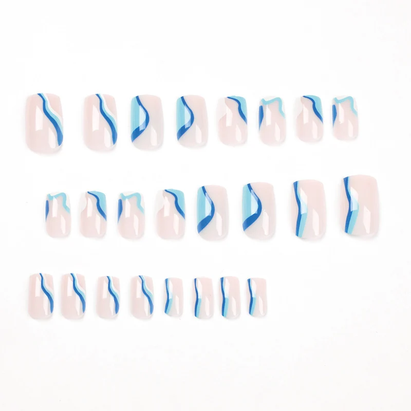 Artful Nail Art with Modern Wave Design Stornfield