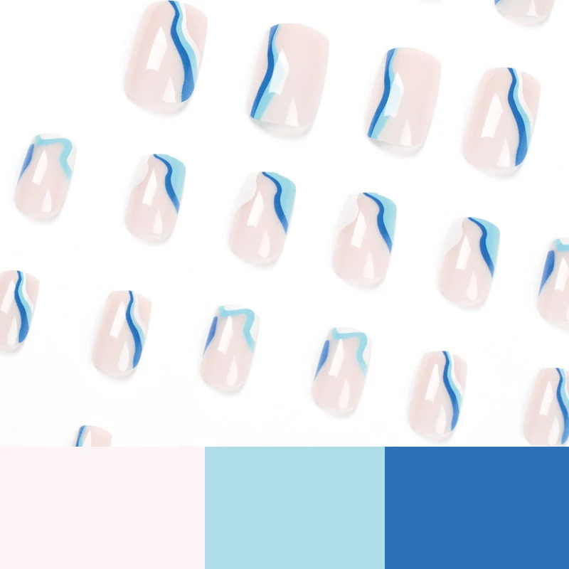 Artful Nail Art with Modern Wave Design Stornfield