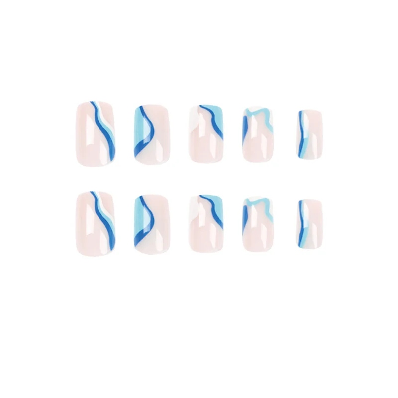 Artful Nail Art with Modern Wave Design Stornfield