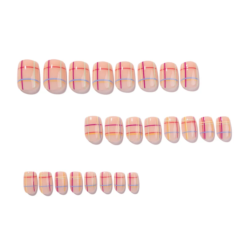 Artistic Nail Art with Modern Check Pattern Stornfield