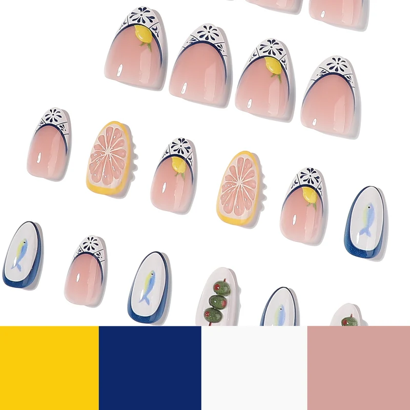 Artful nail art with maritime patterns and fresh motifs Stornfield