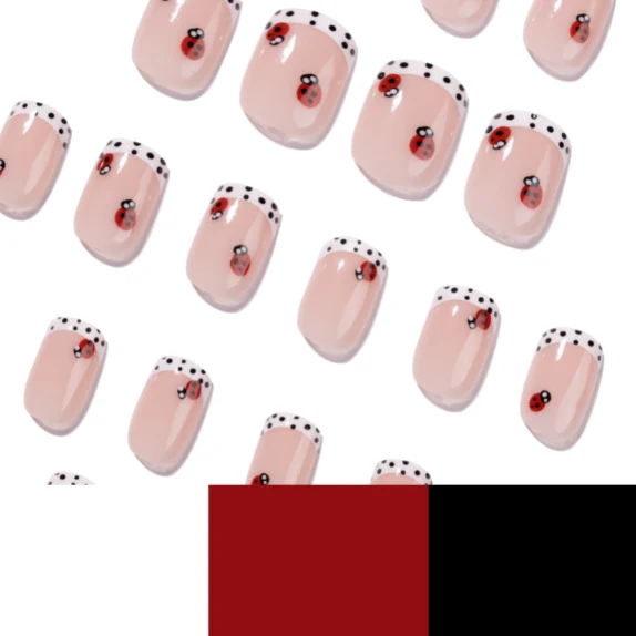 Artistic nail art with ladybug designs Stornfield
