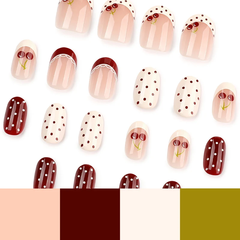 Artful Nail Art with Cherry Design Stornfield