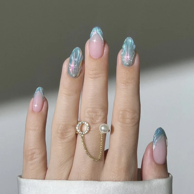 Artful Nail Art with Holographic Accents Stornfield