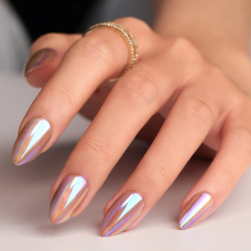 Artful Nail Art with Holographic Effect Stornfield