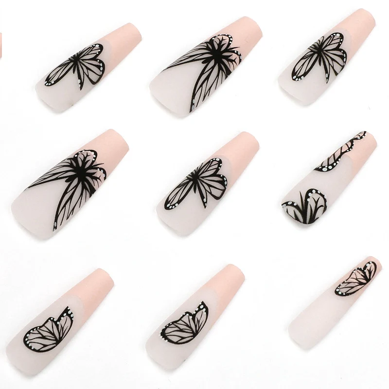 Artistic Nail Art with Butterfly Design Stornfield