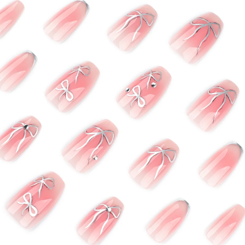 Artful Nail Art with Bow Design Stornfield
