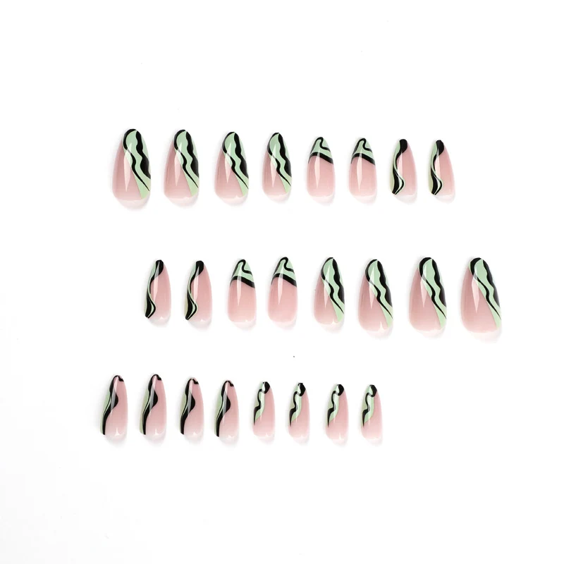Artful Nail Art with Gentle Wave Patterns Stornfield