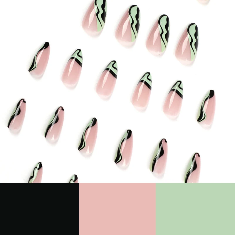 Artful Nail Art with Gentle Wave Patterns Stornfield