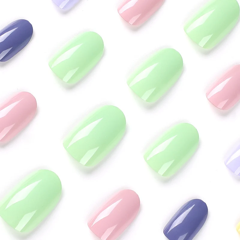 Artistic Nail Art with Soft Colors and High Gloss Finish Stornfield