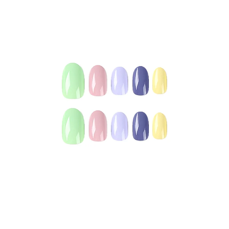 Artistic Nail Art with Soft Colors and High Gloss Finish Stornfield