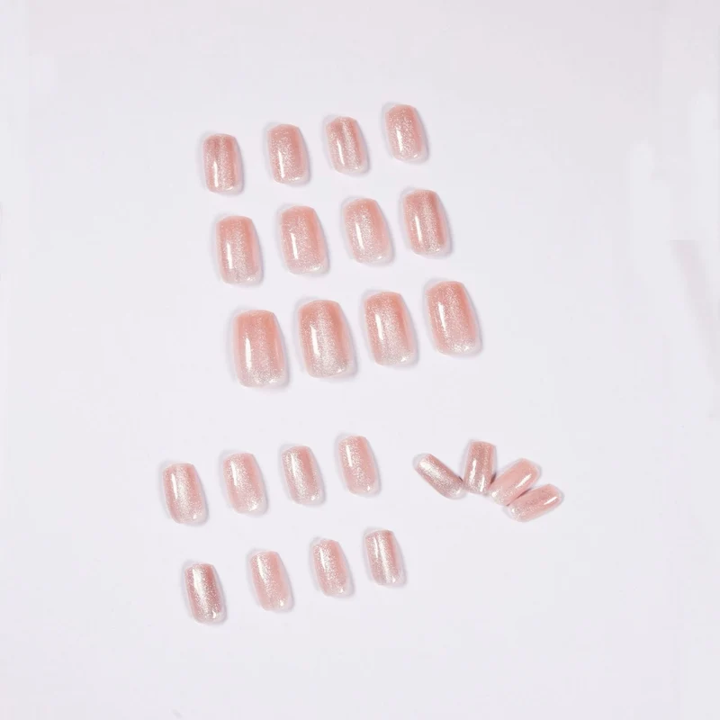 Artful nail art with a gentle glitter effect and elegant finish Stornfield