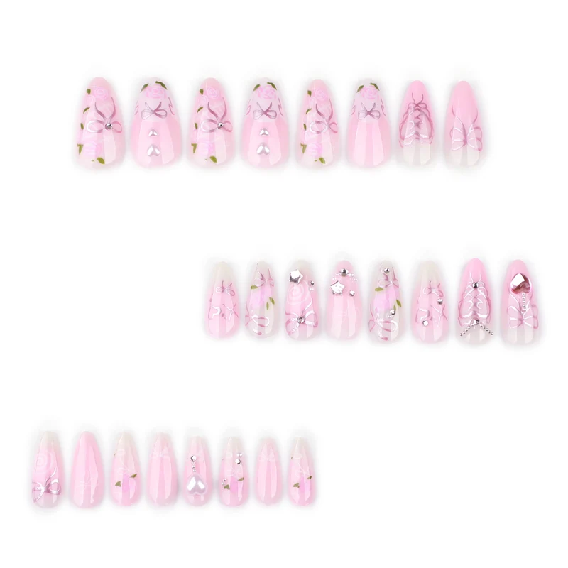 Artful Nail Art with Romantic Rose and Bow Designs Stornfield