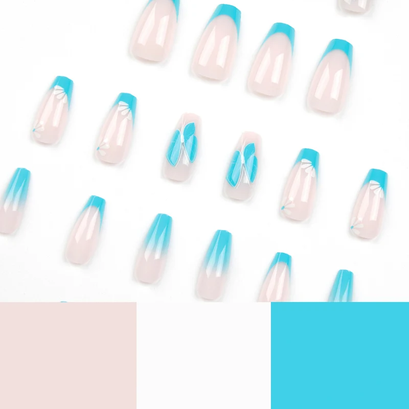 Artful nail art with ombre and flower decorations Stornfield