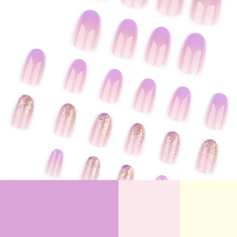 Artful nail art with ombre design and glitter accents Stornfield