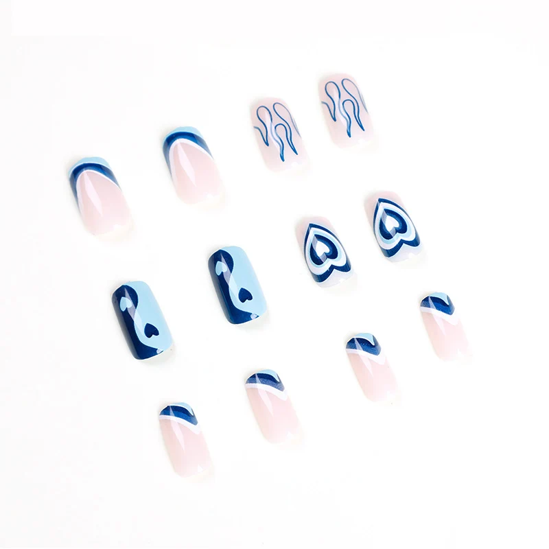 Artful Nail Art with Hearts and Geometric Patterns Stornfield