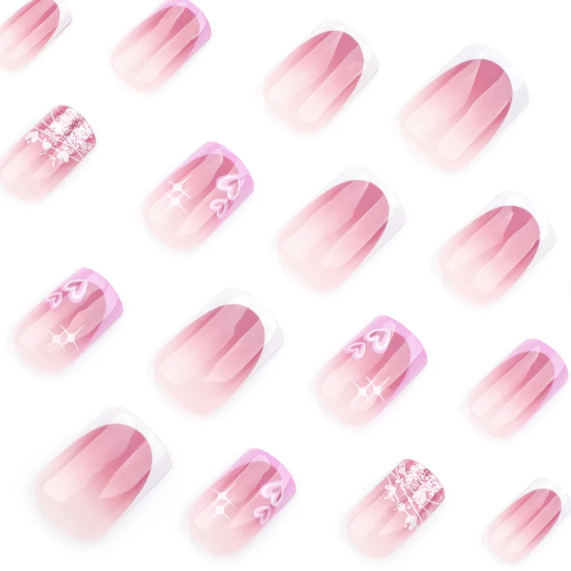 Artful Nail Art with Heart and Glitter Motifs Stornfield