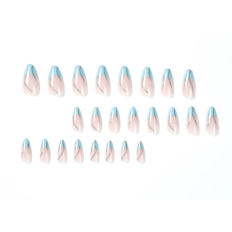 Artful nail art with glitter lines Stornfield