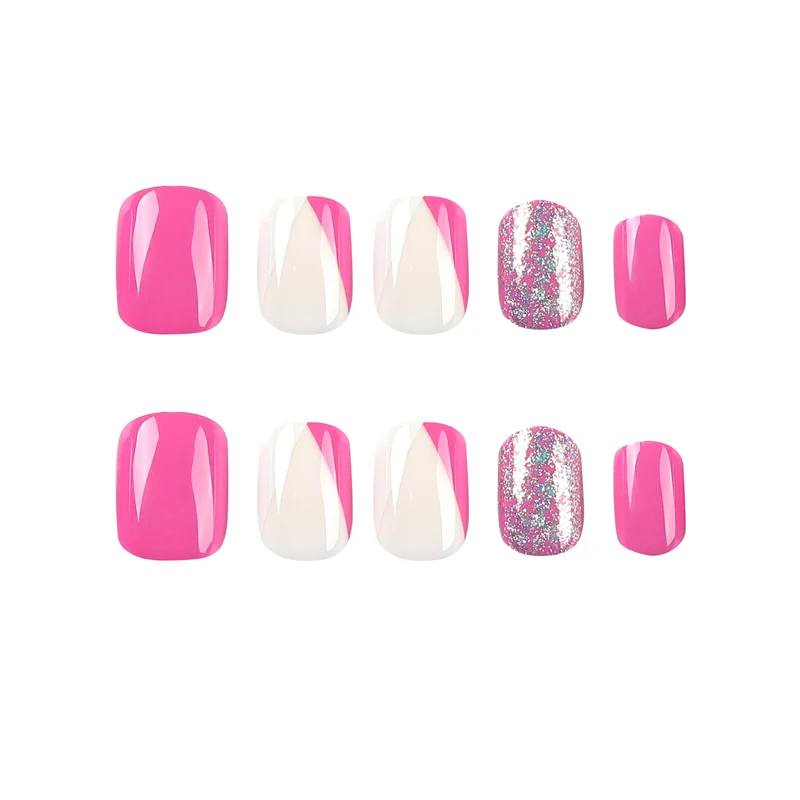 Artistic Nail Art with Glitter Accents and Ombre Design Stornfield