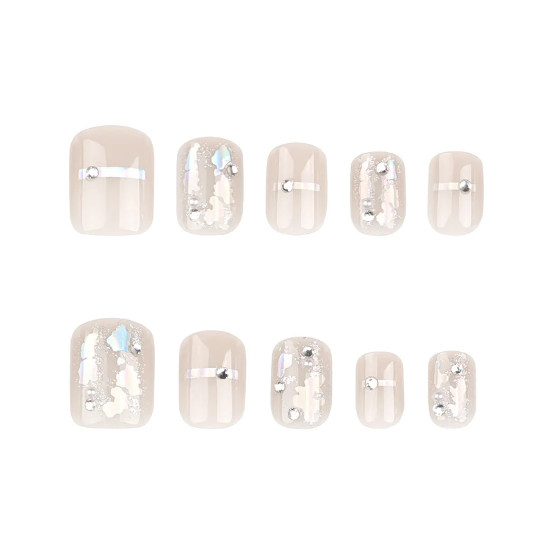Artful Nail Art with Glitter Accents and Elegant Details Stornfield