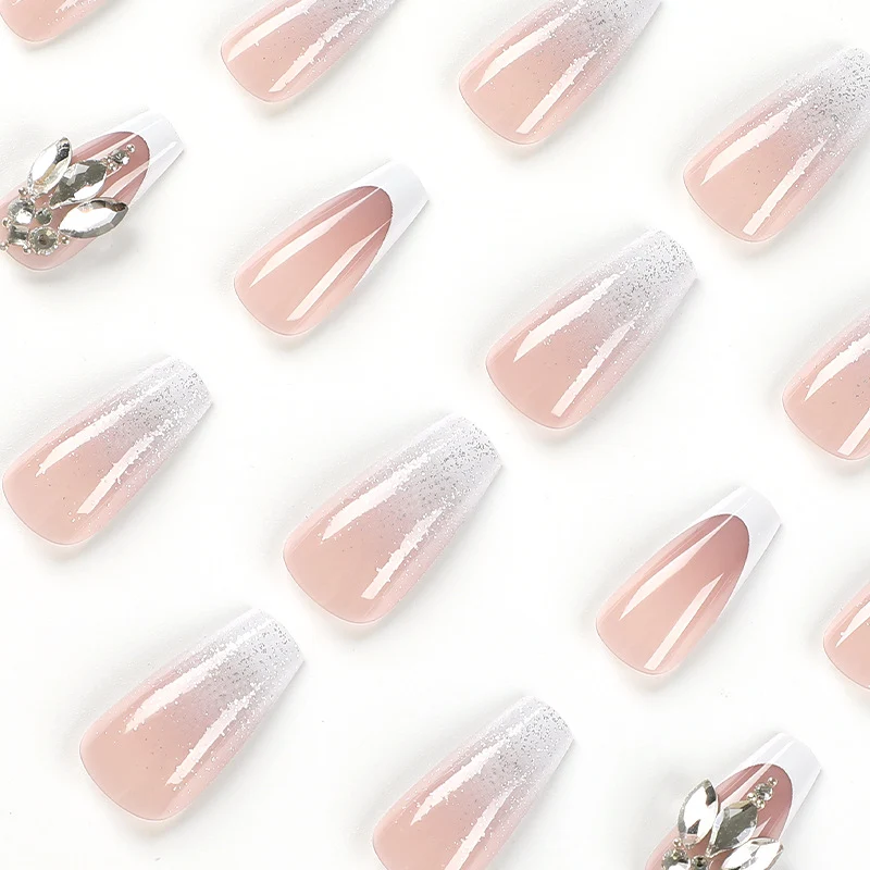 Artful Nail Art with Glitter and Jewelry Details Stornfield