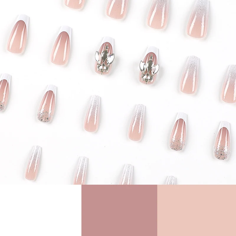 Artful Nail Art with Glitter and Jewelry Details Stornfield