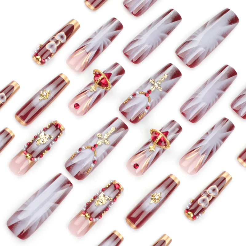 Artistic Nail Art with Glitter and Heart Designs Stornfield
