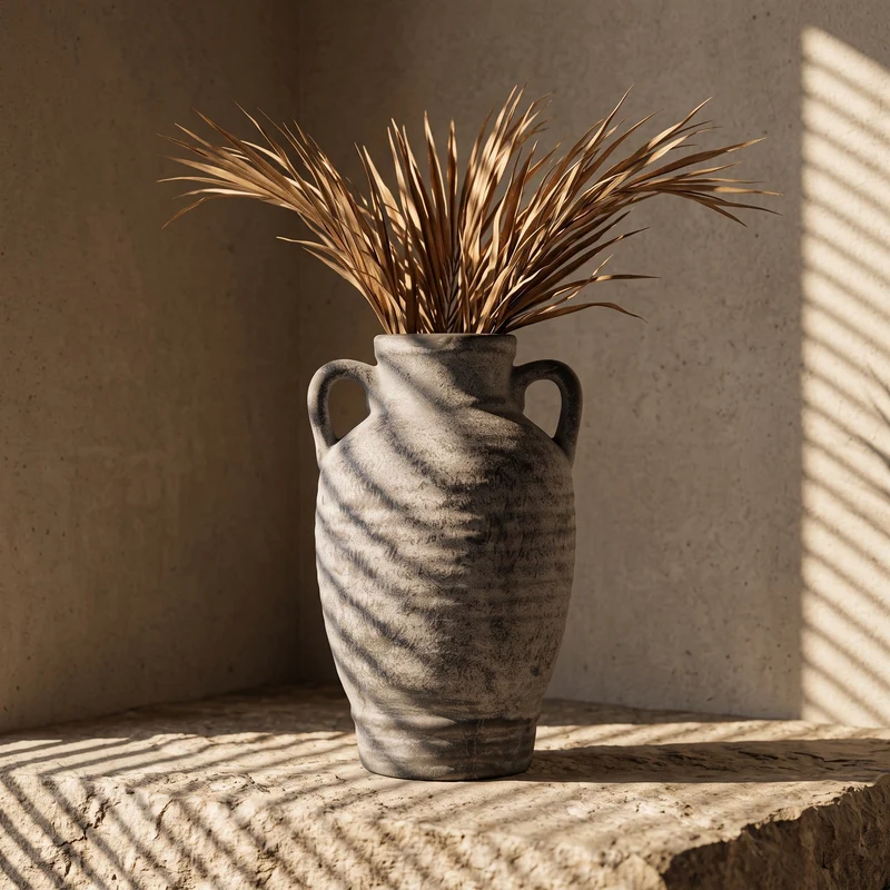 Stilvolle Terrakotta Vase Karnz
