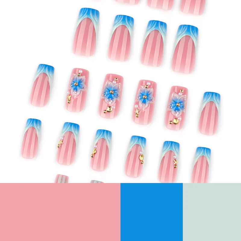 Artful nail art with floral accents and glitter effects Stornfield