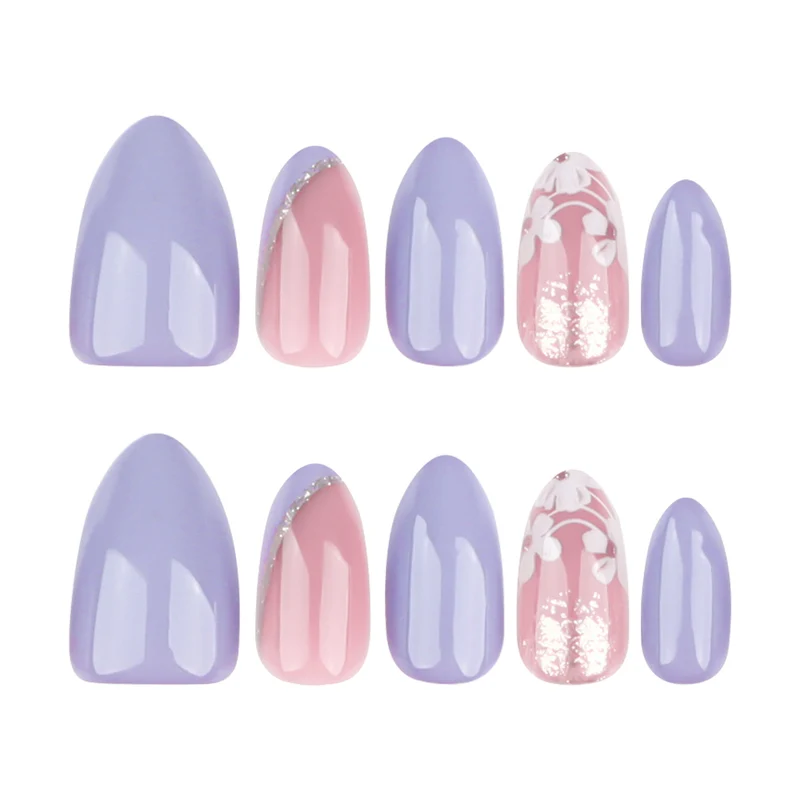 Artistic nail art with floral accents and glitter Stornfield