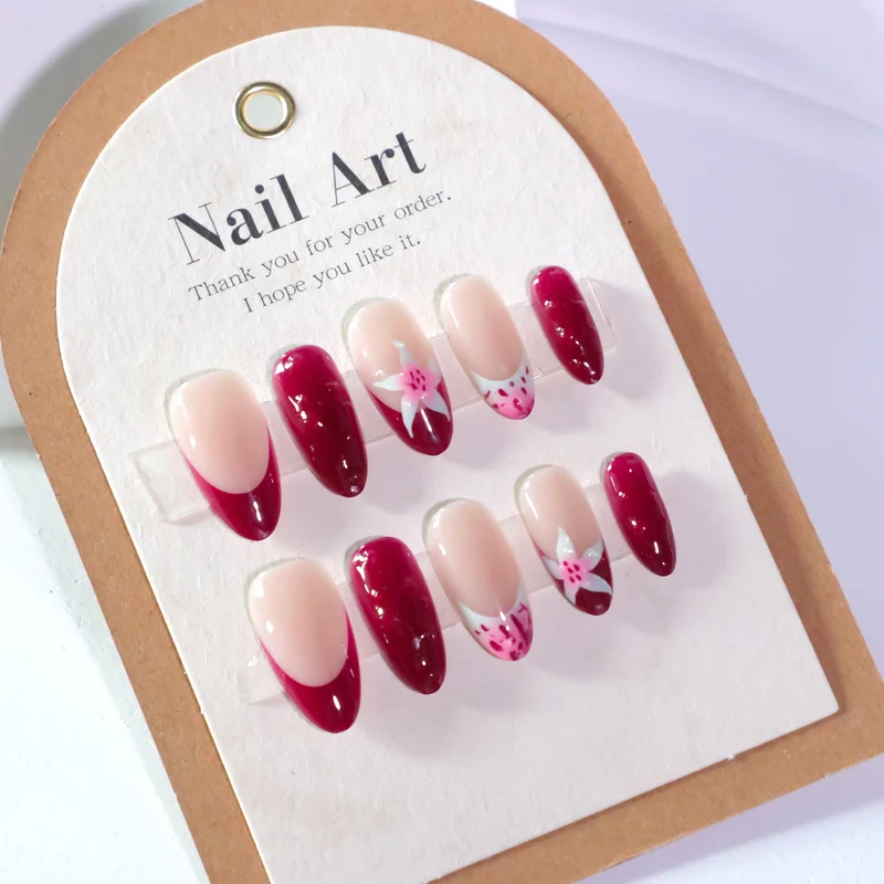 Artistic nail art with floral accents and glossy finish Stornfield