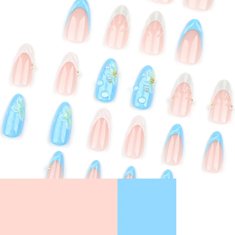 Artistic nail art with floral design and glitter Stornfield