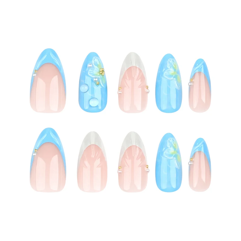 Artistic nail art with floral design and glitter Stornfield