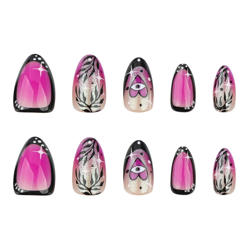 Artful nail art with floral design and glamorous accents Stornfield