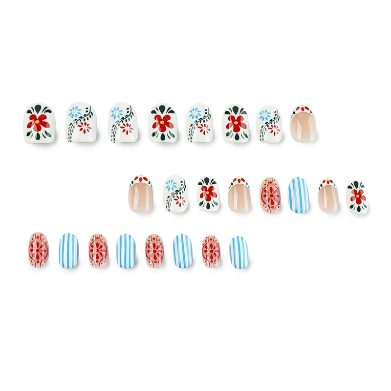 Artful nail art with floral design and colorful patterns Stornfield