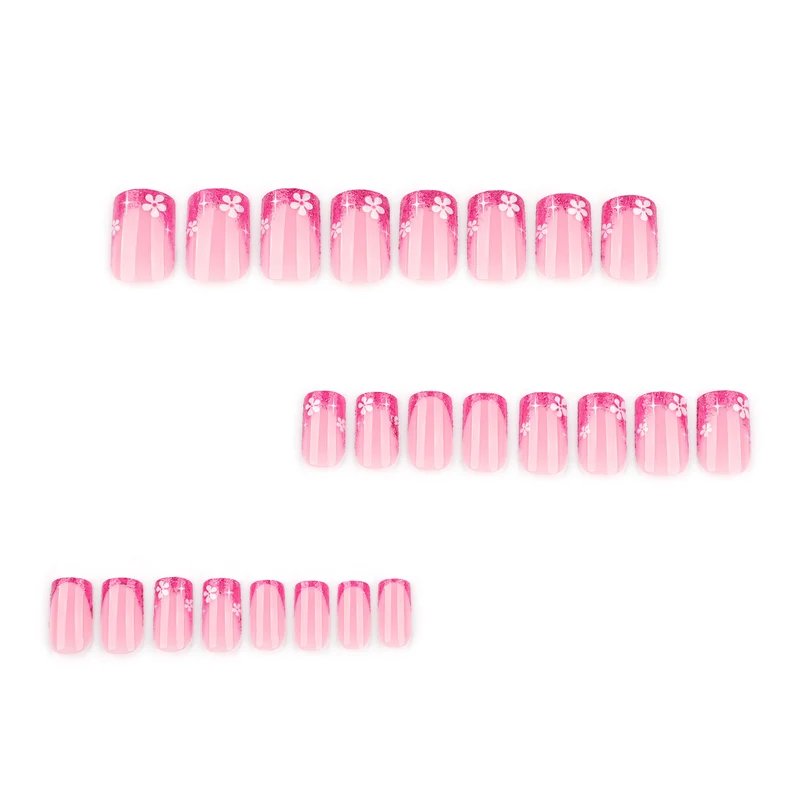 Artistic nail art with floral accent and glitter Stornfield