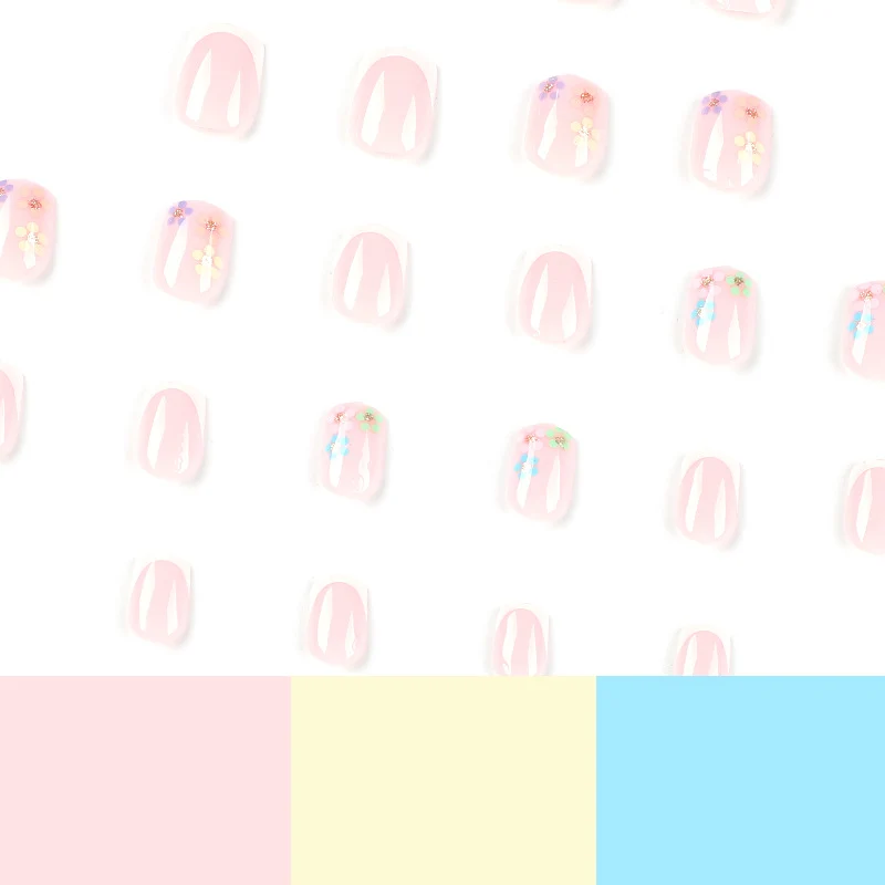 Artistic nail art with floral accent and elegant French tip Stornfield