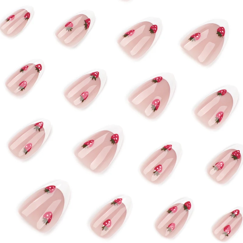 Artistic nail art with strawberry motif Stornfield