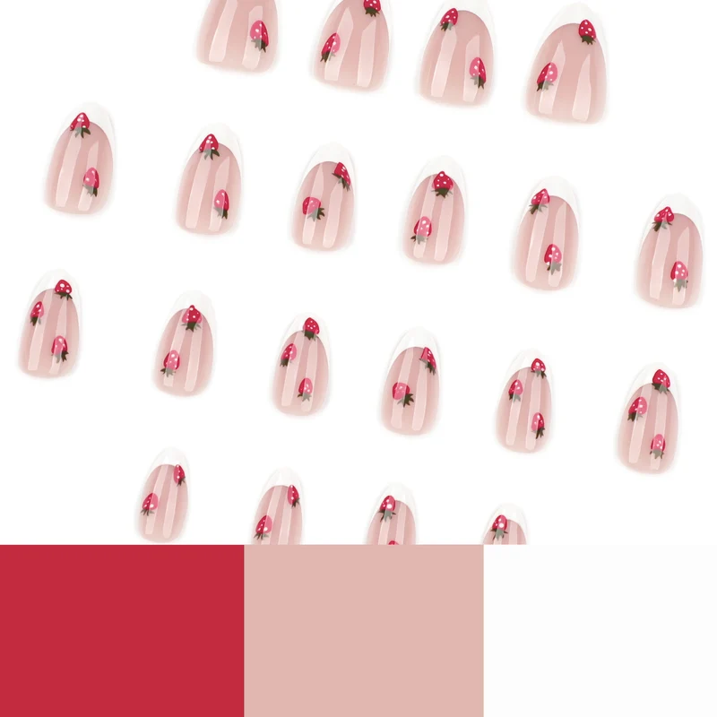 Artistic nail art with strawberry motif Stornfield