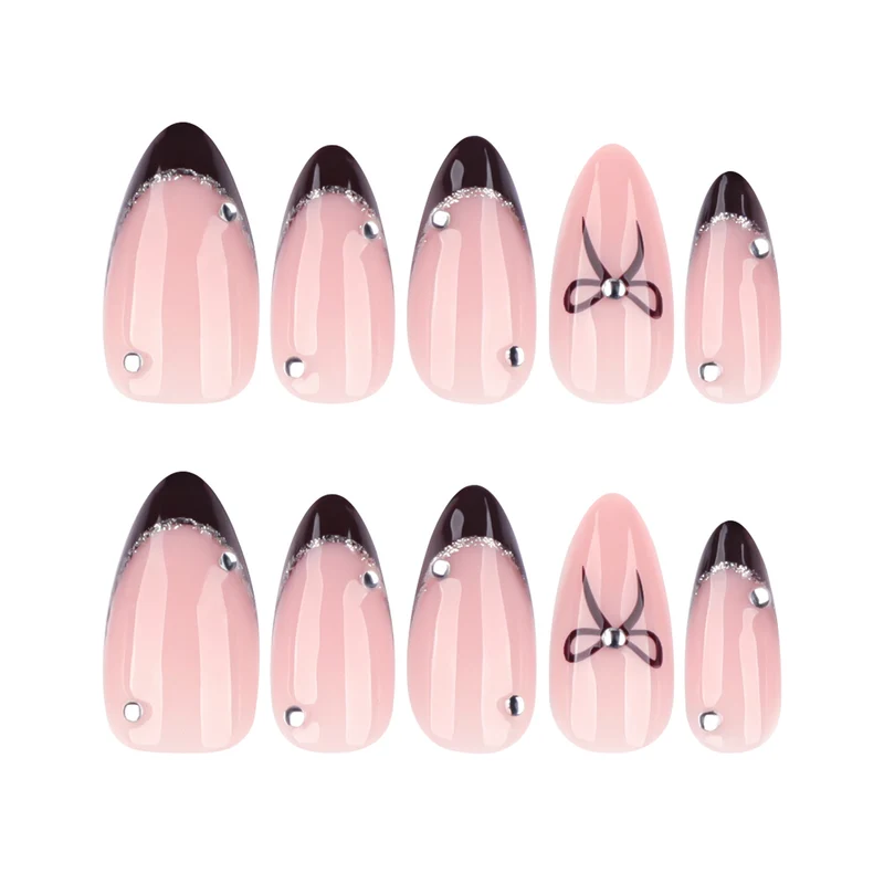 Artful Nail Art with Elegant Bow Decoration Stornfield