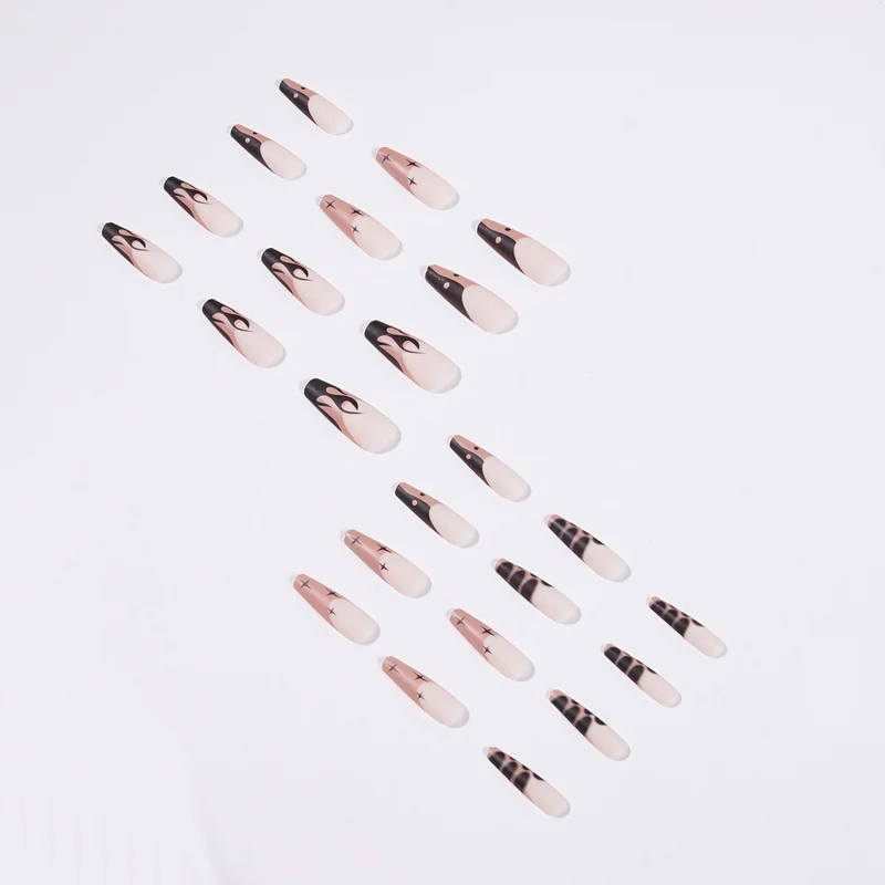 Artistic Nail Art in Stylish Flame Design Stornfield