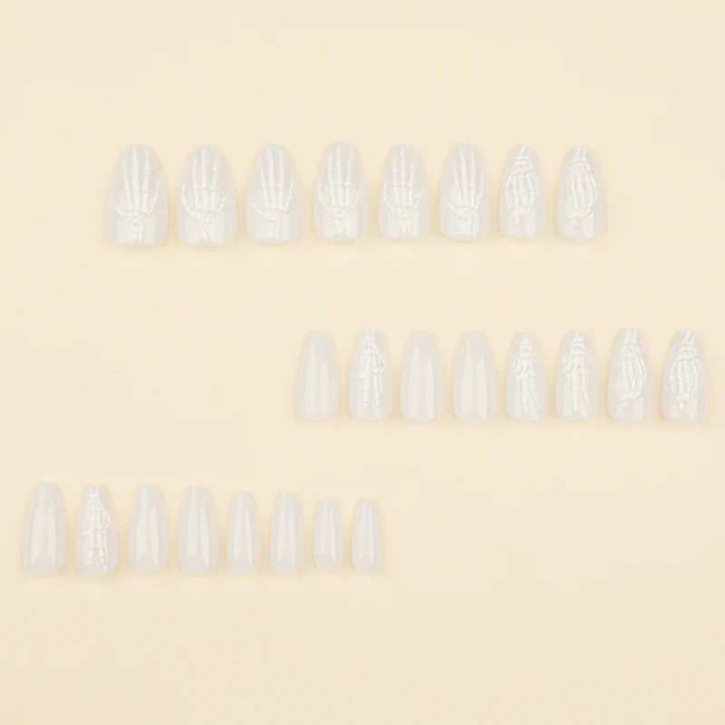Artistic Nail Art in Skeleton Design Stornfield